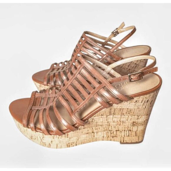 FRANCO SARTO Sombre Strappy Wedge Sandal Size 9 - Picture 3 of 7